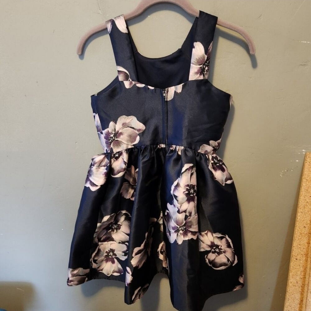 90s Blue Short Prom Dress Babydoll Dark Fairy Grunge Pink Satin Juniors Small 0 - Picture 3 of 6